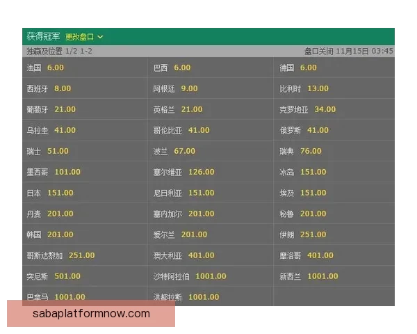 世界杯竞猜赔率深度解析与趋势预测助你精准把握赛果